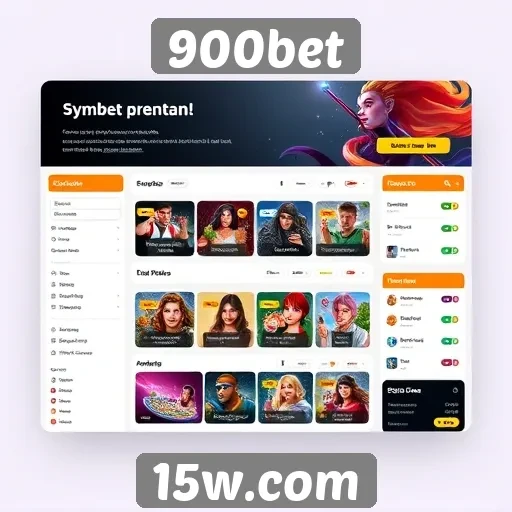 Interface do site 900bet é intuitiva e amigável